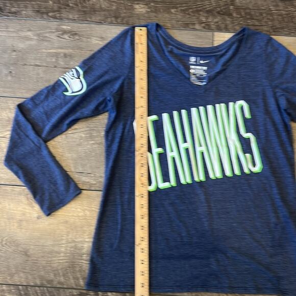Nike Seattle Seahawks Women's Long Sleeve V-Neck T-shirt Size XL - Picture 3 of 9